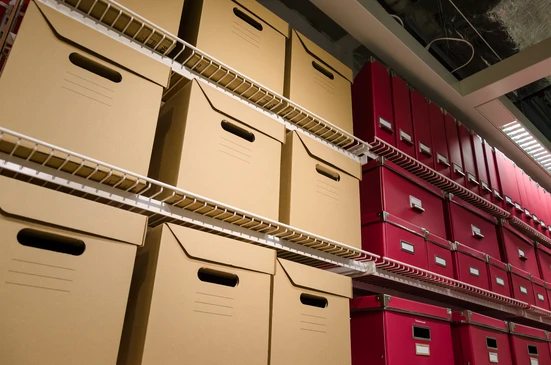 Couloir moderne d'établissement sécurisé avec rangées de casiers métalliques équipés de cadenas à combinaison numérique